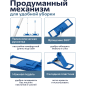 Швабра для пола PERFECTO LINEA с насадкой из микрофибры синяя (43-392012) - Фото 3