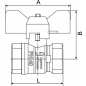 Кран шаровой 3/4" внутренняя резьба бабочка LD PN 40 (LD47.300.20) - Фото 2