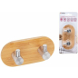 Крючок для ванной двойной PERFECTO LINEA Virgo бамбук блистер (35-012001)