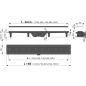 Водоотводящий желоб с порогами для перфорированной решетки чёрный Simple ALCAPLAST (APZ10BLACK-750M-RU) - Фото 4