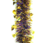 Мишура новогодняя МОРОЗКО Зимняя мелодия 9,5х200 см золото/фиолетовый (М0605)