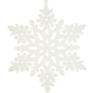 Игрушка елочная МОРОЗКО Снежинка хрустальная белый 15 см (СПГ150004)