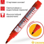 Маркер перманентный фетровый CROWN Multi Marker красный (CPM-800Red) - Фото 3