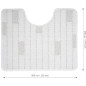 Коврик для ванной комнаты 50х60 см FORA Bricks белый (FOR-PP-BRK50-60W) - Фото 5