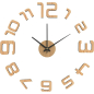 Часы-наклейка настенные кварцевые 35 см KLEBER светлое дерево (KLE-CL208)