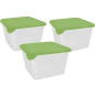 Набор контейнеров для пищевых продуктов SUGAR&SPICE квадратные 0,45 л 3 штуки фисташка (SE103912050)