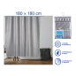 Штора для ванной комнаты 180х180 с кольцами PERFECTO LINEA Harmony геометрия серая (36-118014) - Фото 2