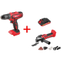 Дрель-шуруповерт аккумуляторная WORTEX BD 1825-1 DLi XLT и Многофункциональный инструмент (реноватор) аккумуляторный СSM 3020 XLT (1BBD001A29A1)