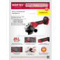 Шлифмашина угловая аккумуляторная WORTEX LX CAG 1812-1 E XLT SOLO (0329191) - Фото 2