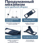 Швабра для пола PERFECTO LINEA с насадкой из микрофибры темно-синяя (43-392023) - Фото 3