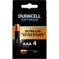 Батарейка ААА DURASELL Optimum 1,5V алкалиновые 4 штуки (5014062)