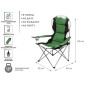 Кресло складное ARIZONE с держателем для бутылок и чехлом зеленое (42-606001) - Фото 2