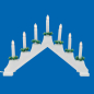 Фигура с подсветкой UNIEL UDL-L7101-007/SWA/WW WHITE BRIDGE Новогодняя горка 7 свечек - Фото 2