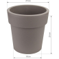 Кашпо для цветов IDEA Тубус 5 л смоки (М3166) - Фото 2