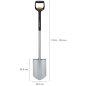 Лопата штыковая FISKARS Xact телескопическая закругленная (1066732) - Фото 10