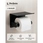 Держатель для туалетной бумаги PERFECTO LINEA с полкой (35-031010)