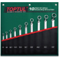 Набор ключей накидных 75° 10 предметов TOPTUL (GRAI1001)