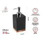Дозатор для жидкого мыла PERFECTO LINEA Wood Bliss черный (35-720101) - Фото 2