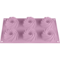 Форма для выпечки силиконовая прямоугольная на 6 кексов 29,2х17,3х3,5 см PERFECTO LINEA лиловая (20-105221)