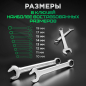 Набор ключей комбинированных 10-19 мм 8 предметов TOPTUL (GPAB0802) - Фото 3
