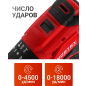 Дрель-шуруповерт аккумуляторная ударная WORTEX BD 2030-1 DLi XLT (1333424) - Фото 4