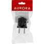 Вилка электрическая прямая 10А 250В AURORA STARTUL черная (A100-002) - Фото 3