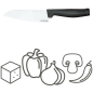 Нож поварской средний FISKARS Hard Edge 14 см (1051749) - Фото 2