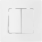 Выключатель двухклавишный скрытый LEIDEN ELECTRIC Steen белый (806032) - Фото 3