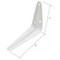 Кронштейн с ребром жесткости 125х150 мм белый STARFIX (SMP-90172-1) - Фото 2