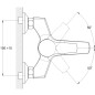 Смеситель для ванны ECONOCE серия 630 (EC0635) - Фото 3