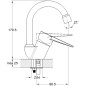 Смеситель для умывальника ECONOCE серия 640 (EC0640) - Фото 2
