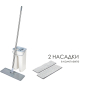 Швабра с отжимным ведром PERFECTO LINEA Scratch mop бежевая (43-012024) - Фото 3