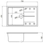 Мойка из искусственного камня AV ENGINEERING Benefit серебро (AVE730470SLA) - Фото 4