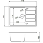Мойка из искусственного камня AV ENGINEERING Mista серебро (AVE615440SLA) - Фото 4
