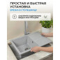 Мойка из искусственного камня AV ENGINEERING Mista серый (AVE615440GRA) - Фото 9