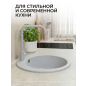 Мойка из искусственного камня AV ENGINEERING Point серый (AVE495495GRA) - Фото 2