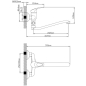 Смеситель для ванны AV ENGINEERING Urs (AVURS7-A120-222) - Фото 2