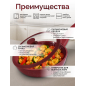 Крышка стеклянная 24 см PERFECTO LINEA Burgundy (25-024321) - Фото 2
