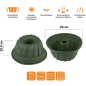 Форма для выпечки силиконовая кекс 24х10,5 см PERFECTO LINEA Natural green (20-012818) - Фото 3