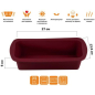 Форма для выпечки силиконовая прямоугольная 27х13,5х6 см PERFECTO LINEA Burgundy (20-001219) - Фото 2