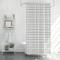 Штора для ванной комнаты 180х180 с кольцами PERFECTO LINEA Harmony клетка (36-118203)