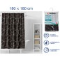 Штора для ванной комнаты 180х180 с кольцами PERFECTO LINEA Secret черный мрамор (36-118202) - Фото 2