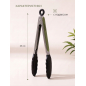 Щипцы кулинарные силиконовые PERFECTO LINEA Natural Green 23 см (21-010007) - Фото 7