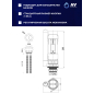 Сливной механизм для унитаза с двойной кнопкой AV ENGINEERING (AVE129700112) - Фото 3