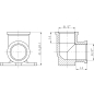 Угольник латунный 1/2" с внутренней резьбой с креплением AV ENGINEERING (AVE307008) - Фото 2