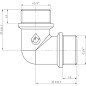 Угольник латунный 3/4" с наружной резьбой с ограничителем AV ENGINEERING (AVE307010) - Фото 2