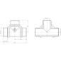 Тройник латунный 1/2" с наружной резьбой с ограничителем AV ENGINEERING (AVE306011) - Фото 2