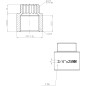 Удлинитель латунный внутренняя-наружная 3/4"х25 мм усиленный AV ENGINEERING хром (AVE301043) - Фото 2