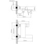 Смеситель для ванны ECONOCE серия 800 черный (EC0803BL) - Фото 2