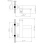 Смеситель для ванны ECONOCE серия 810 черный (EC0813BL) - Фото 2